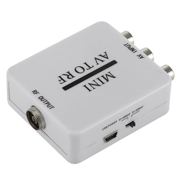 Rca/A/V komposittvideokabel til RF/koaksial/koaksialomvandlare -kompatibel modulator-tv