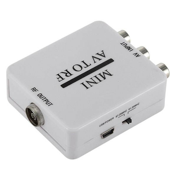 RCA/A/V kompositvideokabel til RF/koaksial/koaksialomvandler -kompatibel modulator-TV