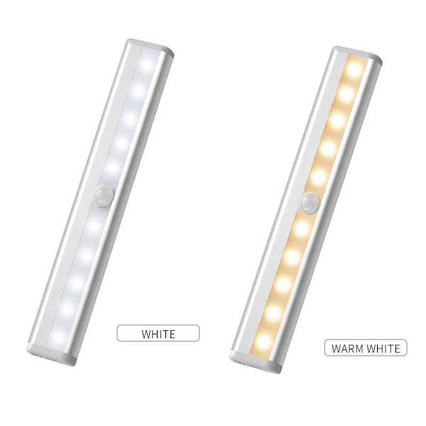 2 x LED-lampe med bevægelsessensor Hvid white 2 x White Light