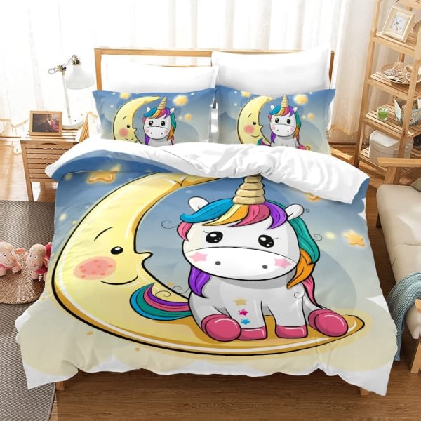 Unicorn Sängkläder Set 1 Person Cover, 135x200 Micron