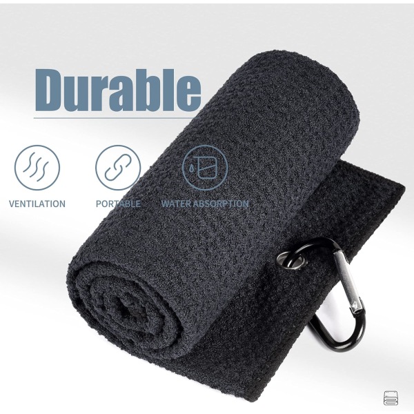 2-pak premium mikrofiberklud golfhåndklæde med vaffeldesign