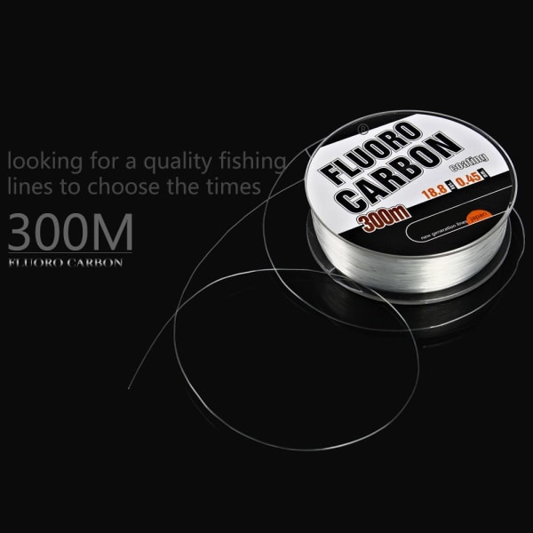 300M FluoroCarbon fiskelina Stark tråd DIA.-0,5MM Dia.-0.5mm