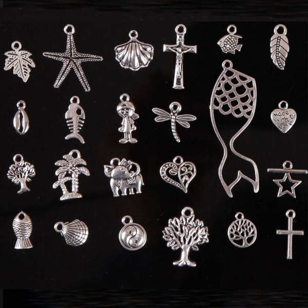 Retro Tibetanska Hängen Blandade Silverlegering Berlock Hängen för
