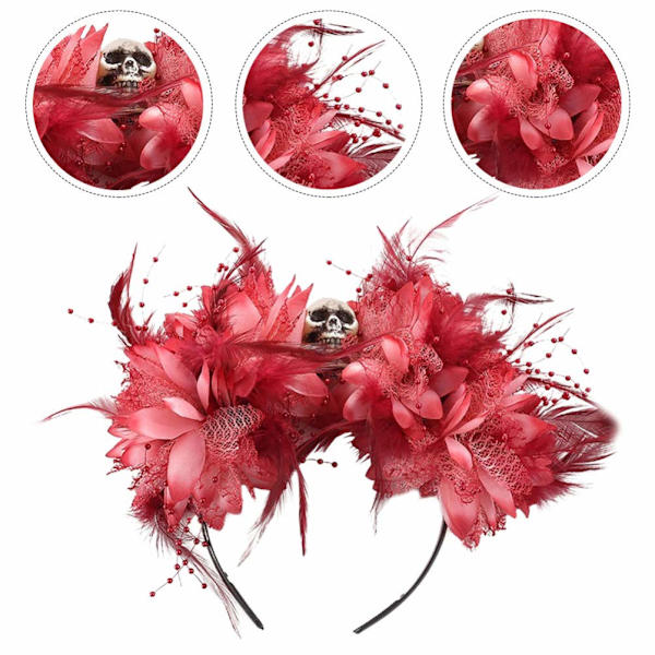 Halloween Pandebånd Blomsterkranie Dag for de Døde