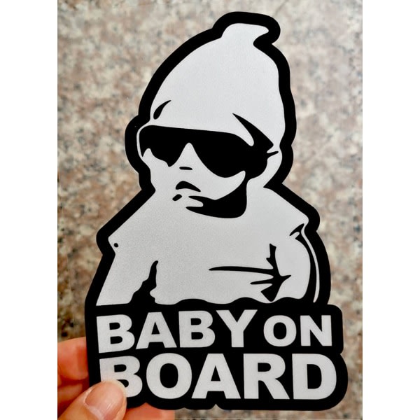 Baby-on-board reflekterende bumper stickers - (sæt med 2) Fun Cute Cool S