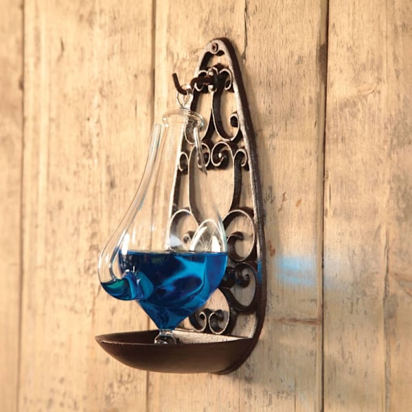 Esschert Design Stormglas med gjutjärnshållare 0,5 L TH31 Transparent Transparent