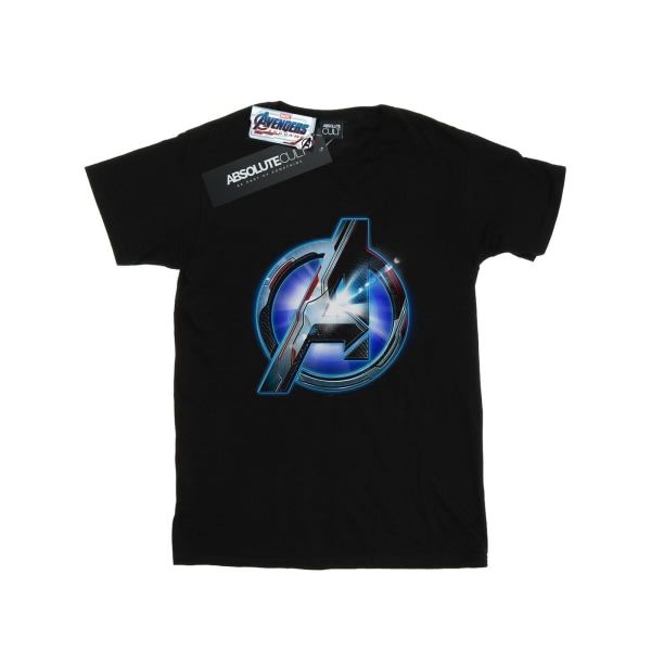 Marvel Boys Avengers Endgame Glowing Logo T-shirt 7-8 år Bla Svart 7-8 år