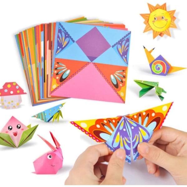 108 sider Baby Origami tegneserie dyrebog DIY håndlavet papir kunst Baby børnehave Tidlig læring gaver Livsstil og dyrestil
