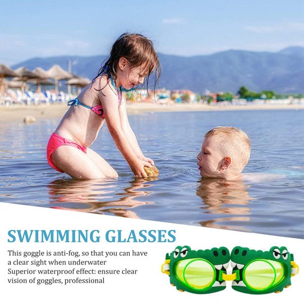 Svømmebriller, tegneserie krokodille svømmebriller for barn