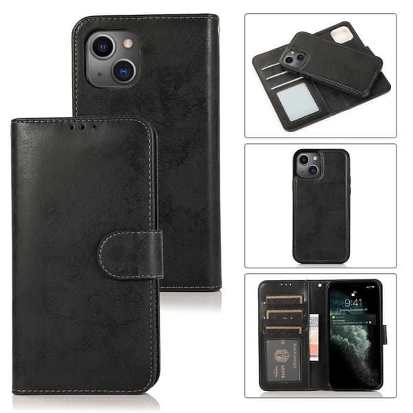 iPhone 13 Pung Magnet Sort Svart black