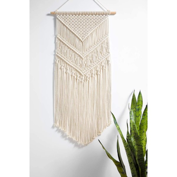 Macramé vægmaleri hængende boho dekoration vævet vægdekoration