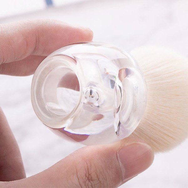 Bärbar Clear / Rose Gold Foundation Makeup Borste Kabuki Ansiktsskönhetsverktyg Ansiktspulverrouge Kosmetiska borstar