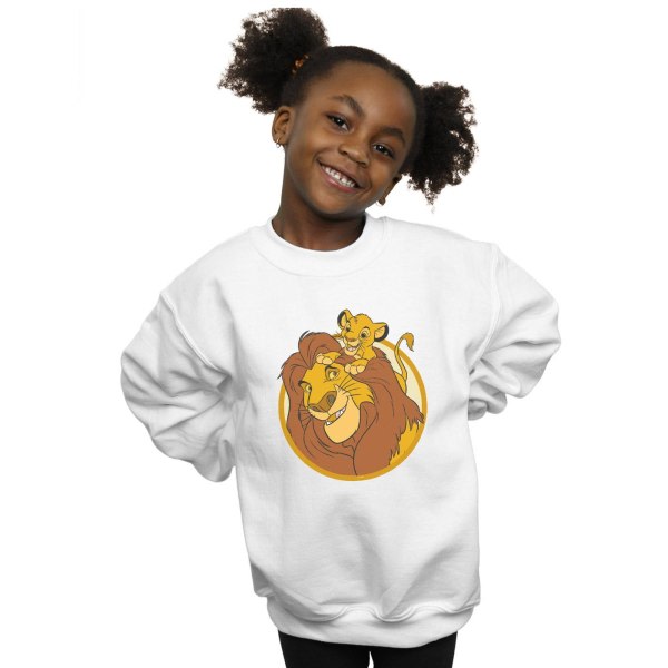 Disney Girls Lejonkungen Mufasa och Simba Sweatshirt 9-11 Ja Vit 9-11 år