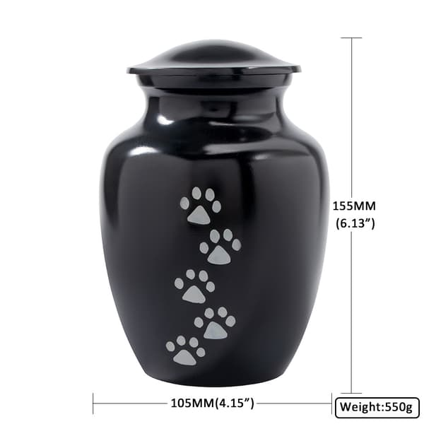 Aluminium Dyremindeurner (Sort) til Hunde og Katte-XF7-