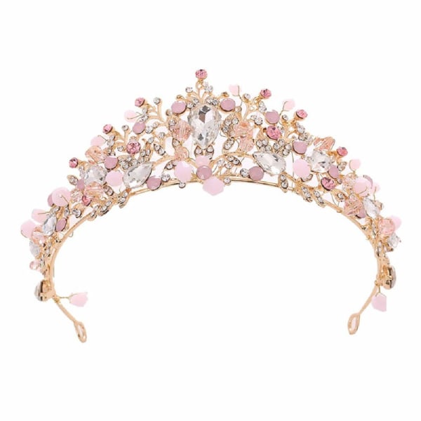 Flickor Crystal Tiara Princess -asu Crown Pannband Brudband