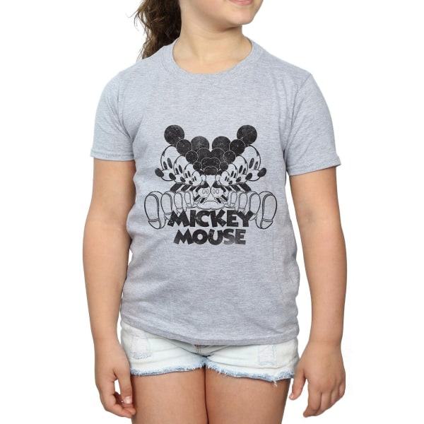 Disney Girls Mickey Mouse T-shirt i bomuld 12-13 år S Sports Grey 12-13 år