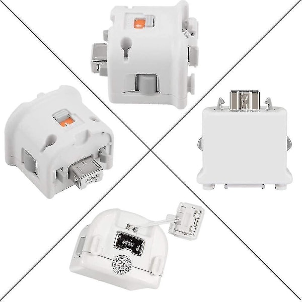 2 stk. Motion Plus Adapter Sensor til Wii Fjernbetjening, Motion Plus Adapter Accelerator Erstatning til Wii Motion Plus Adapter