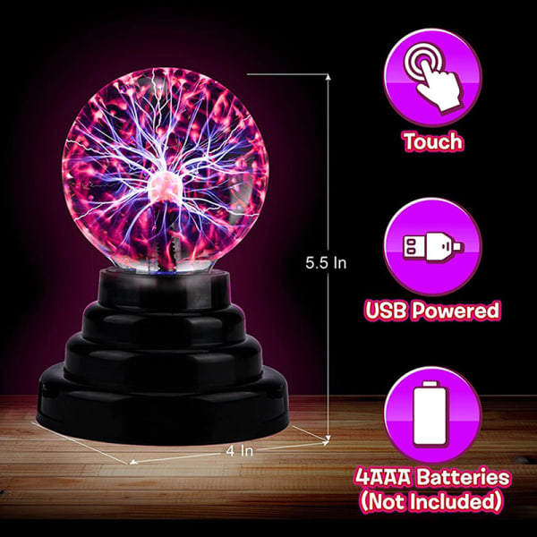 Magic Plasma Ball Lamp Touch Sensitive Atmosphere Night Light
