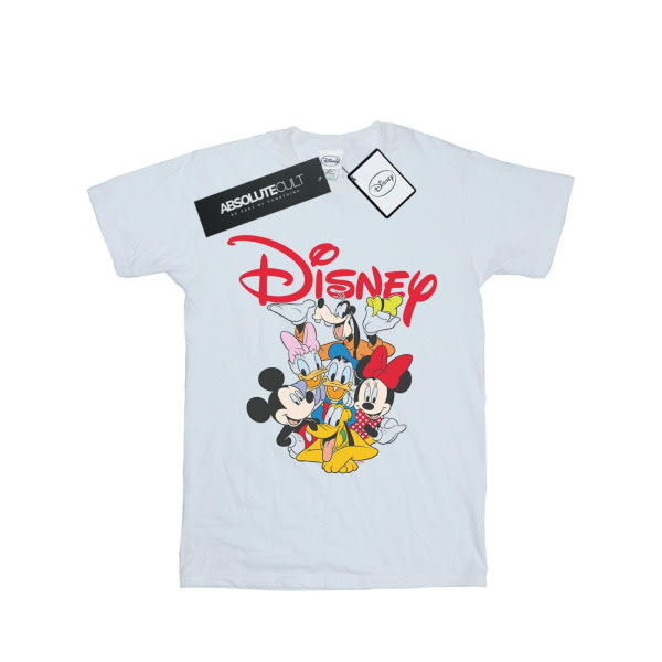 Disney Mickey Mouse Crew Cotton Boyfriend T-shirt til kvinder/damer Hvid M