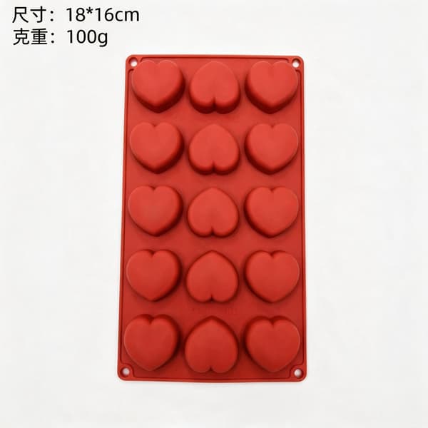Hjerteformet silikonekageform, non-stick bageform til mousse og chokolade, fødevaregodkendt nem udløsning, 6 designs JR--306
