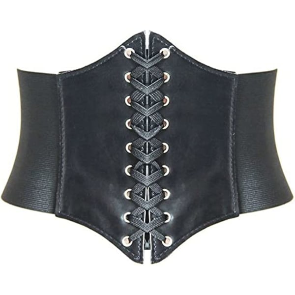 Korsettbelte for kvinner Skinnkorsett med snøring, elastisk linning Ret
