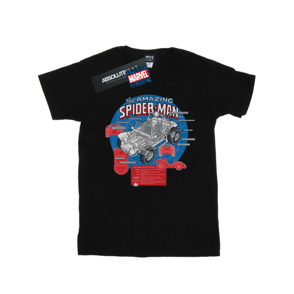 Marvel Girls Spider-Man Spider-Buggy Breakdown bomull T-skjorte 9 svart 9-11 år