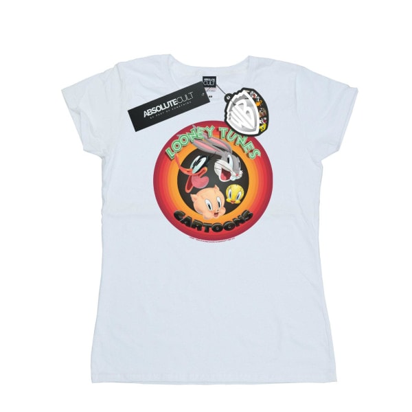 Looney Tunes dame/dame Cartoon Circle T-skjorte i bomull XXL W Hvit XXL