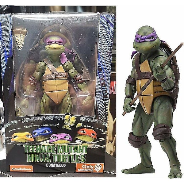 Ninja Turtles 1990 Elokuva 7\" Neca Tmnt Teini-ikäiset Liikkuvat Lelut Mutantti Toimintahahmo Lahjat Lapsille Db Donatello