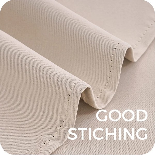 Korta beige mörkläggningsgardiner för små fönster, 2-pack