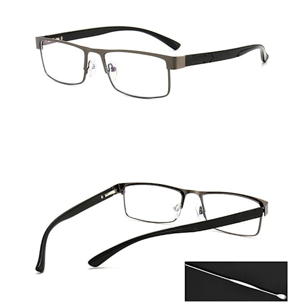 3-pack Herr Metall Läsglasögon Rektangulära 2,0_paris-XF17-