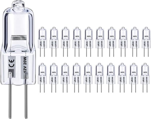 20-pack G4 halogenlampor varmvit 20W stiftlampor (20-pack) 20W (20-Pack)