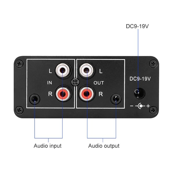 Au-10x Ne5532 Lydsignal Forforstærker Hovedtelefon Forforstærker Board Gain 20db Rca 3.5mm Volume Control Tone Dc 12v