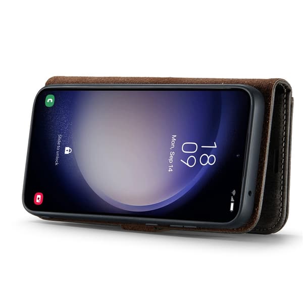 DG MING 2-i-1 Magnet Plånboksfodral för Samsung Galaxy S26 - Grå grå gray