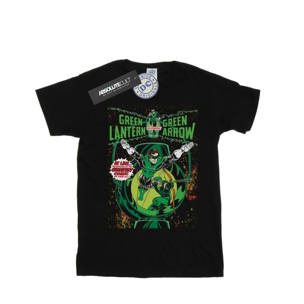 DC Comics Girls Green Lantern Arrow Cover puuvilla T-paita 7-8 Ye Musta 7-8 vuotta