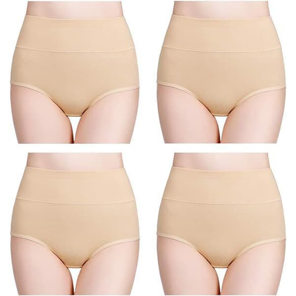 High-waisted briefs (5-pack) Beige L Beige Beige L