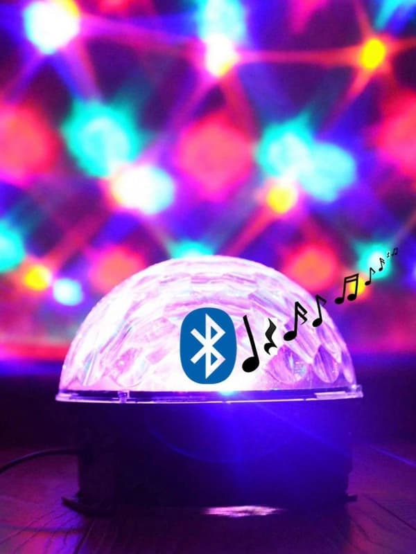 Diskolampe med Bluetooth og høyttaler - LED-lampe - RGB black