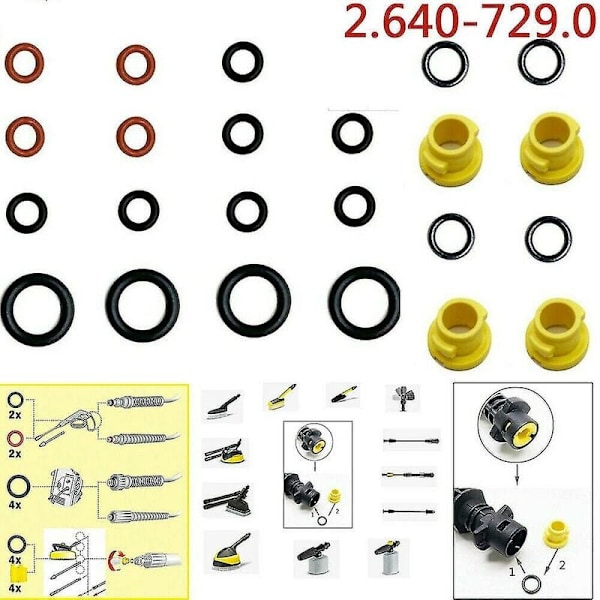 20 kpl Karcher K2 K3 K4 K5 K6 K7 Tiiviste Rengas O-rengas 2,64