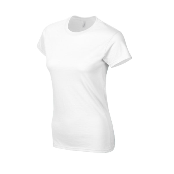 Gildan Dame/Dame Ringspundet bomuld T-shirt med soft touch Hvid 14 UK