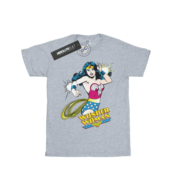 Wonder Woman Girls Lasso puuvilla T-paita 5-6 vuotta Urheilunharmaa Urheiluharmaa 5-6 vuotta