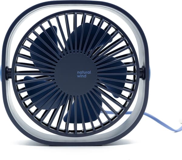 USB Miniventilator Lydløs Bordventilator 3 Hastigheder Blå Dark blue