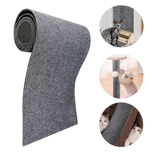 Trimmable Self-Adhesive Scratch Mat Scratch-Resistant Sofa Protector Pad Pet Cat Accessory Black-FF- Black Extra Large