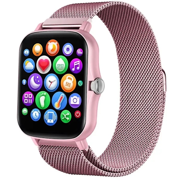 20mm/22mm Milanese armband för Amazfit GTS/4/2/2e/3/GTS2 Mini/GTR 47mm/GTR 4/3/ Pro Metallarmband Amazfit bip /U/S/lite rem Roséguld 20mm Rose pink