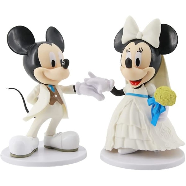 Mickey Tema Festartikler, 1 par Mickey Mini Figurer Sæt Mini Figurer Sæt Fødselsdagsfest tilbehør Tegneserie Cupcake Figurine