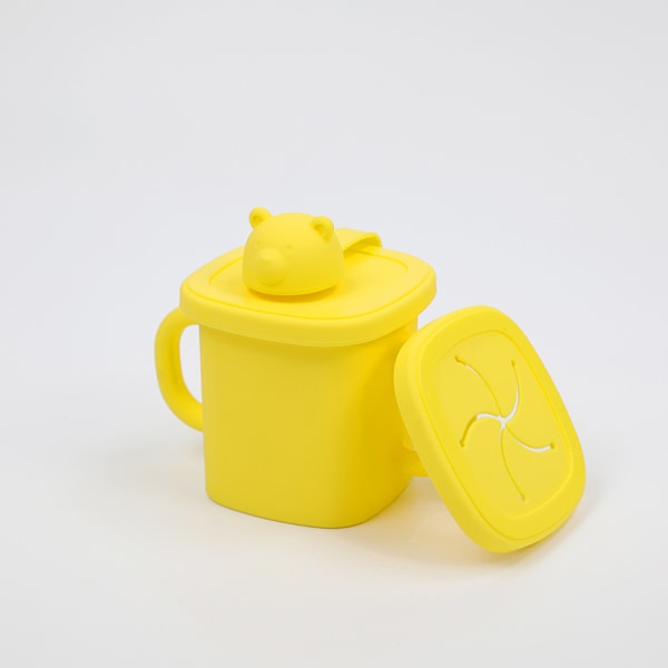 Silikon Snack Cup Baby Spill Proof Snack Cup Matbehållare med