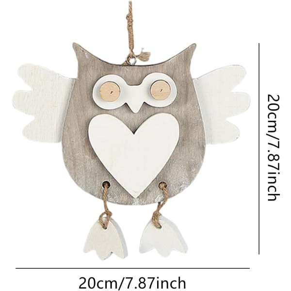 Owl Board vægbeklædning, Retro træugle vedhæng Ornamenter