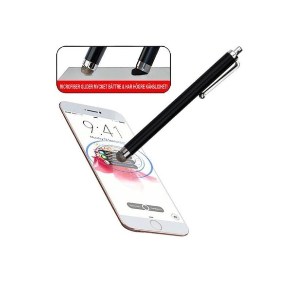 2-PAKKS Høyfølsom stylus / touchpen / stylus mobil & nettbrett svart