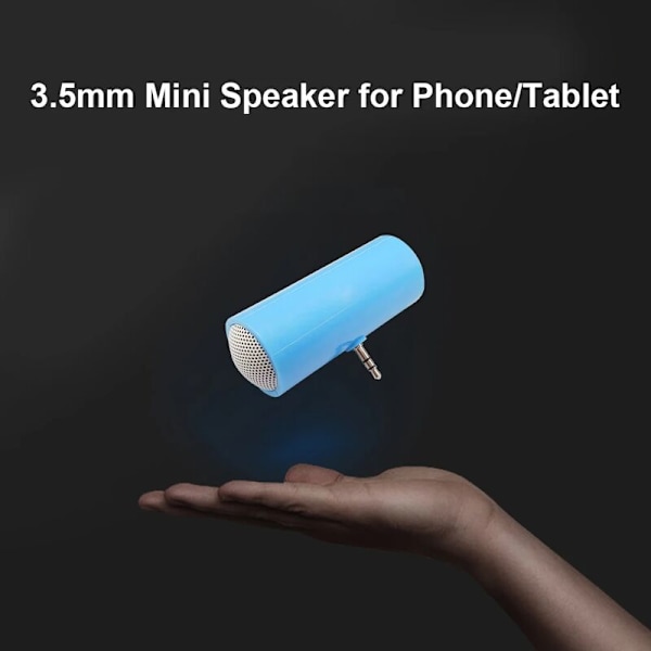 Mini-telefonhøyttaler med 3,5 mm jack Line-in-høyttaler for musikkhøyttaler for iOS Android Smartphone Tablet