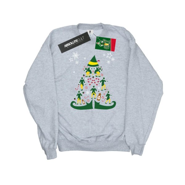 Elf Ladies/Ladies Christmas Tree Sweatshirt S Sports Grey S