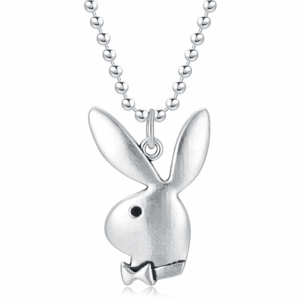 Playboy Bunny Necklace 24" Rolo Chain i 304 Stainless