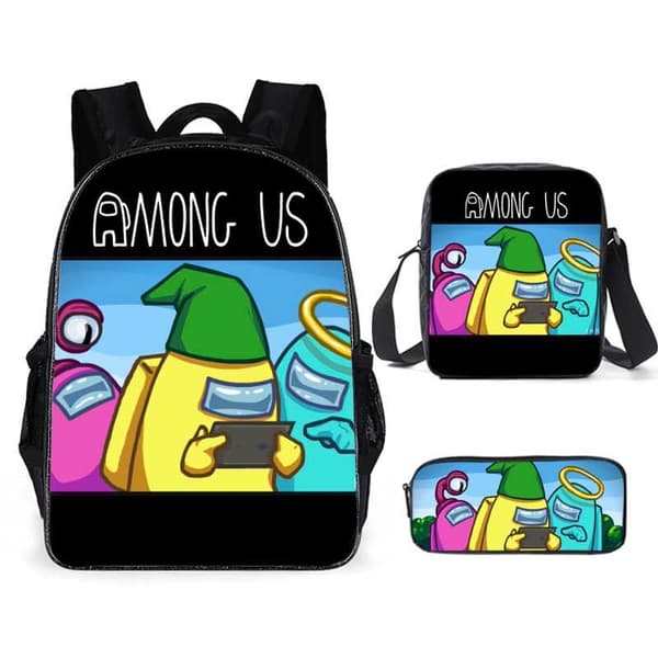 Among Us skolesekk+skulderveske+etui-FF- 2